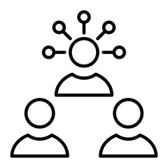 Influence Outline Icon Vector Illustration