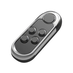 A smart key fob with metallic buttons, sleek and modern design for secure access &ndash; Isolated Transparent Background