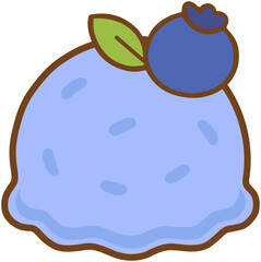 Blueberry ice cream 
