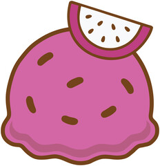 Dragon Fruit Ice Cream Scoop 