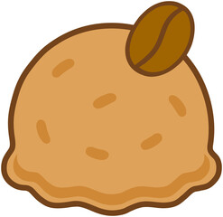 Coffee Ice Cream Scoop 