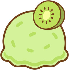 Kiwi Ice Cream Scoop 
