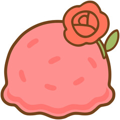 Rose Ice Cream Scoop