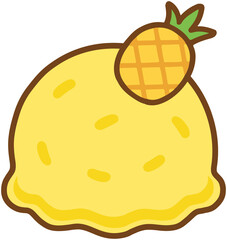 Pineapple Ice Cream Scoop