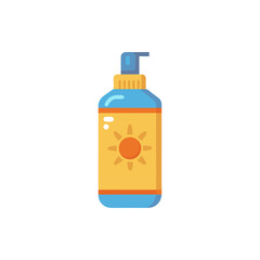 Sunscreen Bottle isolated on transparent background