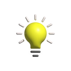 3d colorful lamp on transparent background