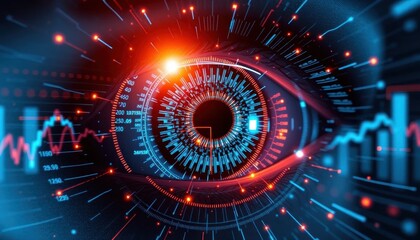 Futuristic Eye: Digital Interface Integrating Vision and Data Visualization