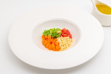 Minestra di verdure, a traditional Italian vegetable soup made with celery and other vegetables