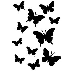 silhouettes of butterfly