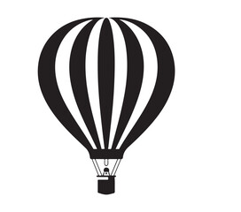 Naklejka premium Hot air balloon silhouette vector flat graphic illustration
