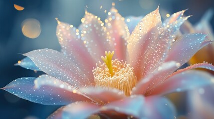 Fototapeta premium A close up image of a delicate glowing flower bloom