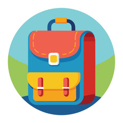 kids school bag vector