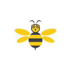 Bee Logo icon vector flat design