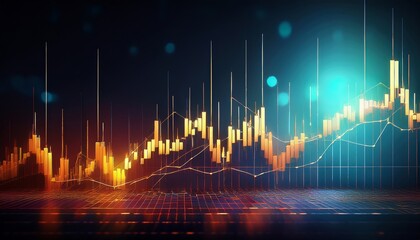 Candle stick graph chart of stock market investment trading, Bear point, graph up