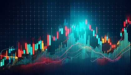 Candle stick graph chart of stock market investment trading, Bear point, graph up