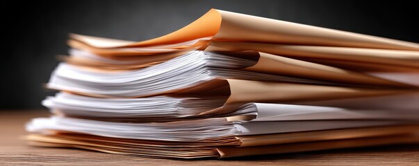 A pile of neatly organized files labeled with estate planning terms - deed division disbursement