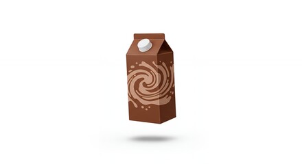 Chocolate milk carton creamy swirl design packaging product image