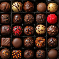 Elegant assortment of fine chocolates