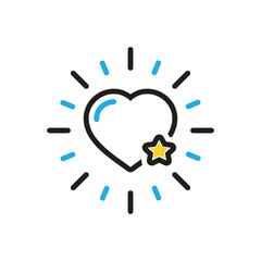 Multi color icon for favorite