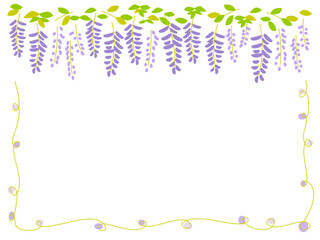 藤の花のフレーム