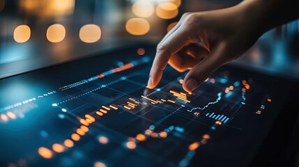 Naklejka premium Digital Financial Analysis
