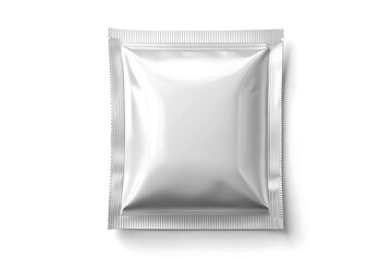 White plastic bag with a white label