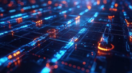 Obraz premium Abstract Futuristic Circuit Board
