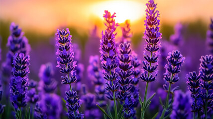 Fototapeta premium Dreamy sunset gradient background, from warm coral to light lavender