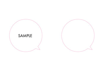 中にテキストを入れるための、丸い形の吹き出し（スピーチバブル）

