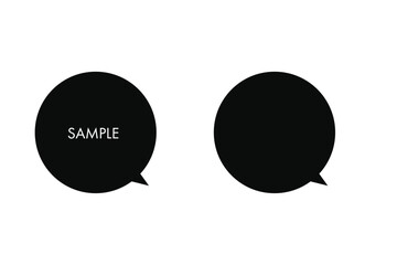 中にテキストを入れるための、丸い形の吹き出し（スピーチバブル）
