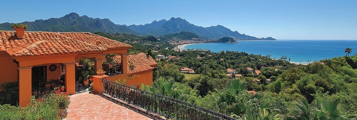 Orange Villa Overlooking Corsicas Turquoise Bay