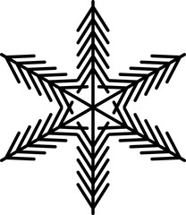 Snowflake snow freeze winter line outline icon. Snowflakes thin line icon set. Snowflake Simple illustration