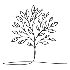 Lush Tree Line Art Design Perfect for Nature Inspired Projects