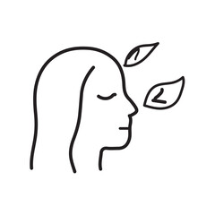 vector illustration of yoga elements in one line style