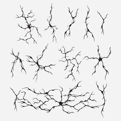 Surface Crack Top View EPS Vector