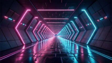 Neon Inspired Abstract Glow Background