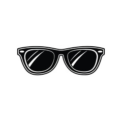 Fototapeta premium Tropical Sunglasses vector silhouette isolated on a white background