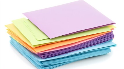 Custom Pastel Envelopes on White Background