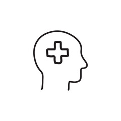 vector illustration of yoga elements in one line style