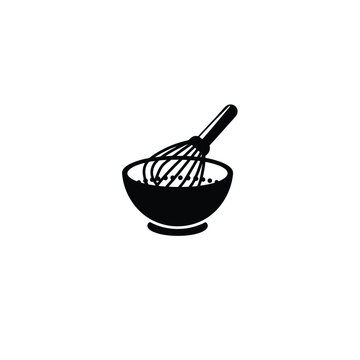 recommend clip art: Mixing Bowl silhouette on white background