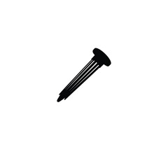 Steel bar silhouette on white background