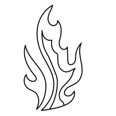 Hand Drawn Fire Outline Illustration