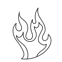 Hand Drawn Fire Outline Illustration