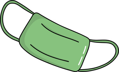 Surgical Face Mask Illustration.