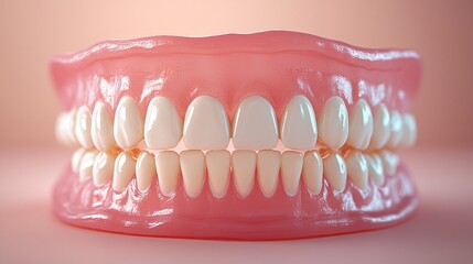 Obraz premium dentadure for a dentist, quality image with pink background