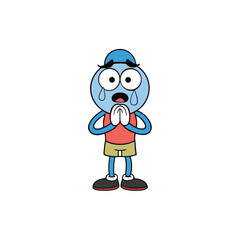 Fototapeta premium funny cartoon zombie