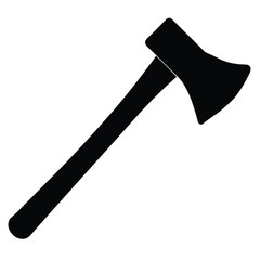 Axe Silhouette Vector Icon Isolated Design
