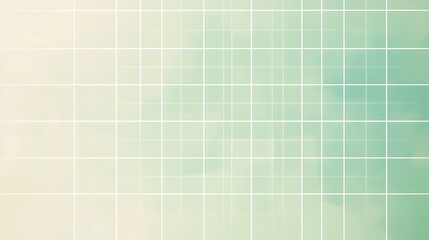 Fototapeta premium Abstract Grid Pattern Pastel Green and Beige Tones