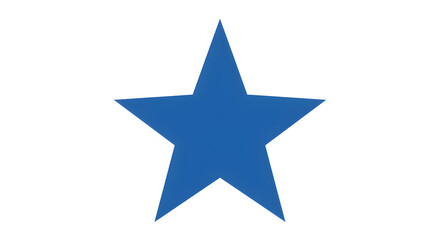 Isolated Blue Star on White Background for Design and Graphics