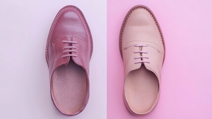 Elegant Pastel Shoes on White Background
